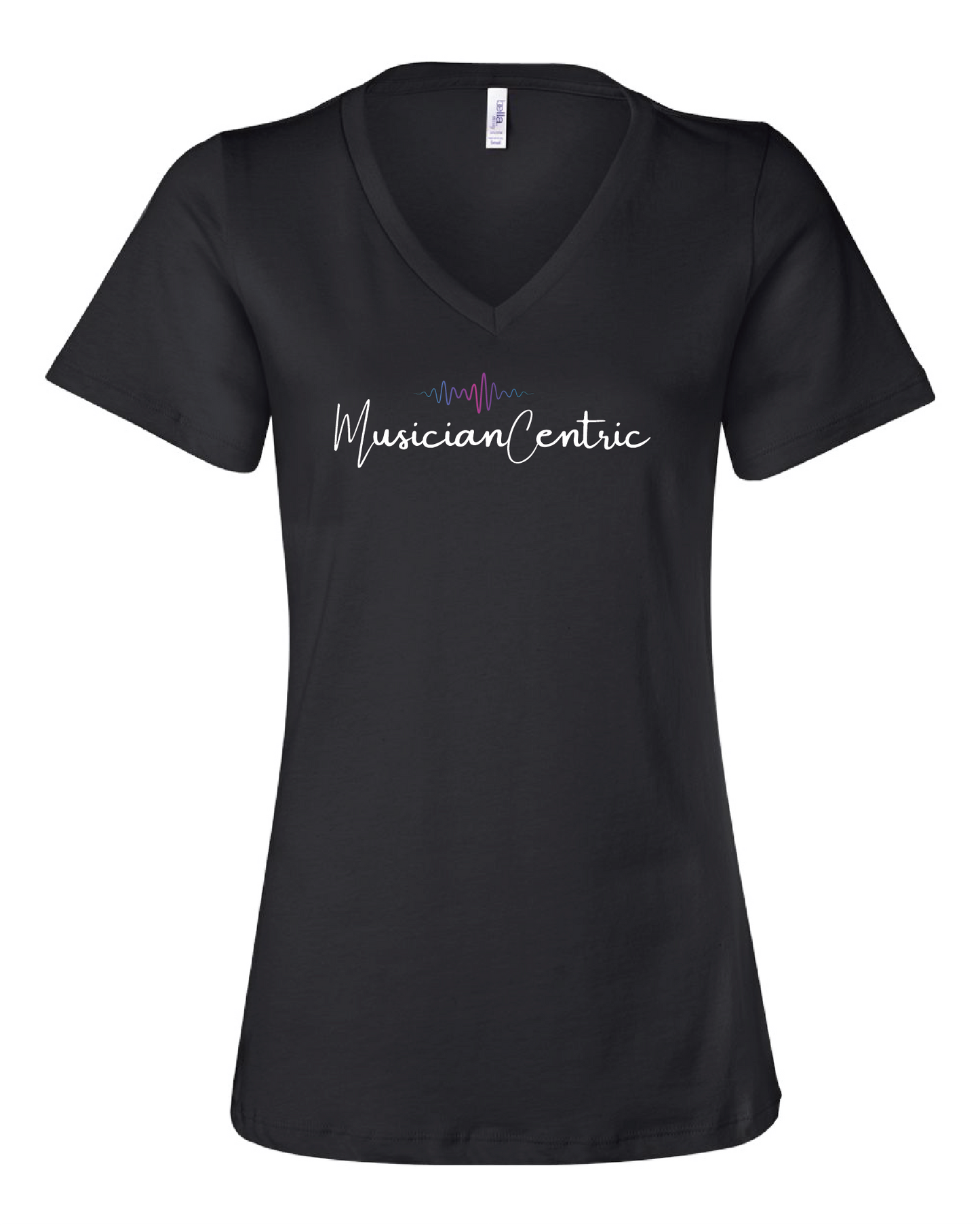 MusicianCentric Ladies Fitted V-Neck Cotton T-Shirt