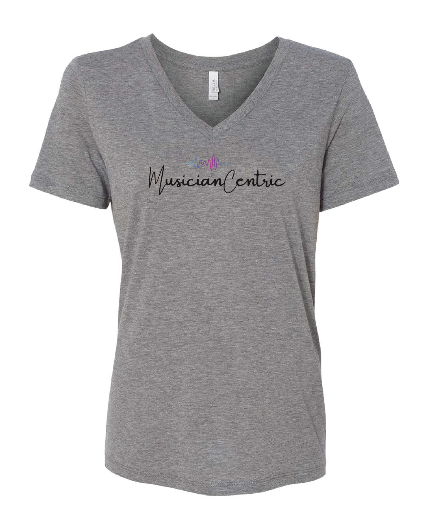 MusicianCentric Ladies Fitted V-Neck Triblend T-Shirt