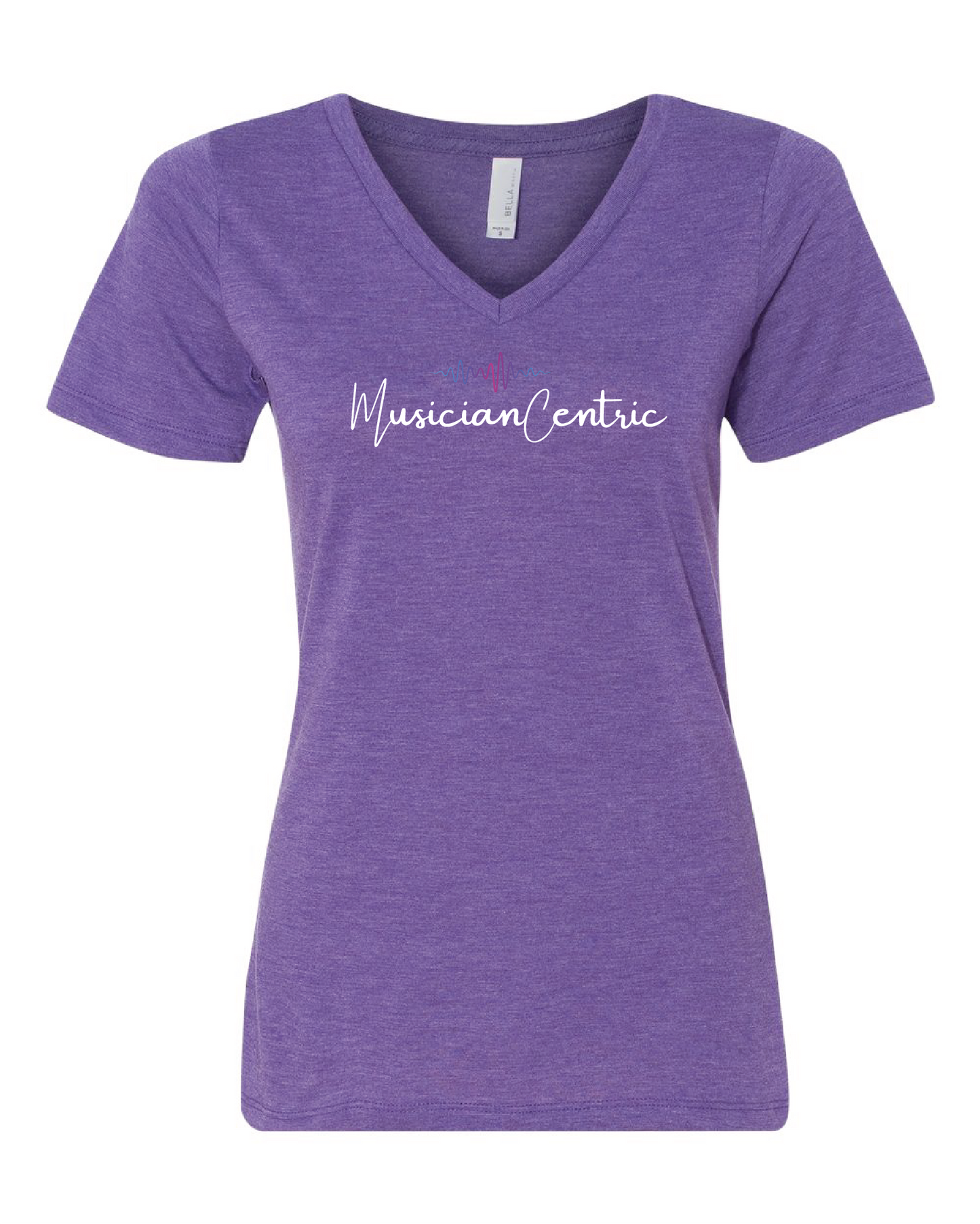 MusicianCentric Ladies Fitted V-Neck Triblend T-Shirt