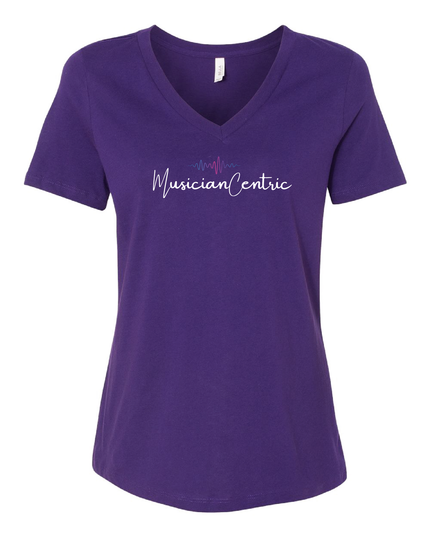 MusicianCentric Ladies Fitted V-Neck Cotton T-Shirt