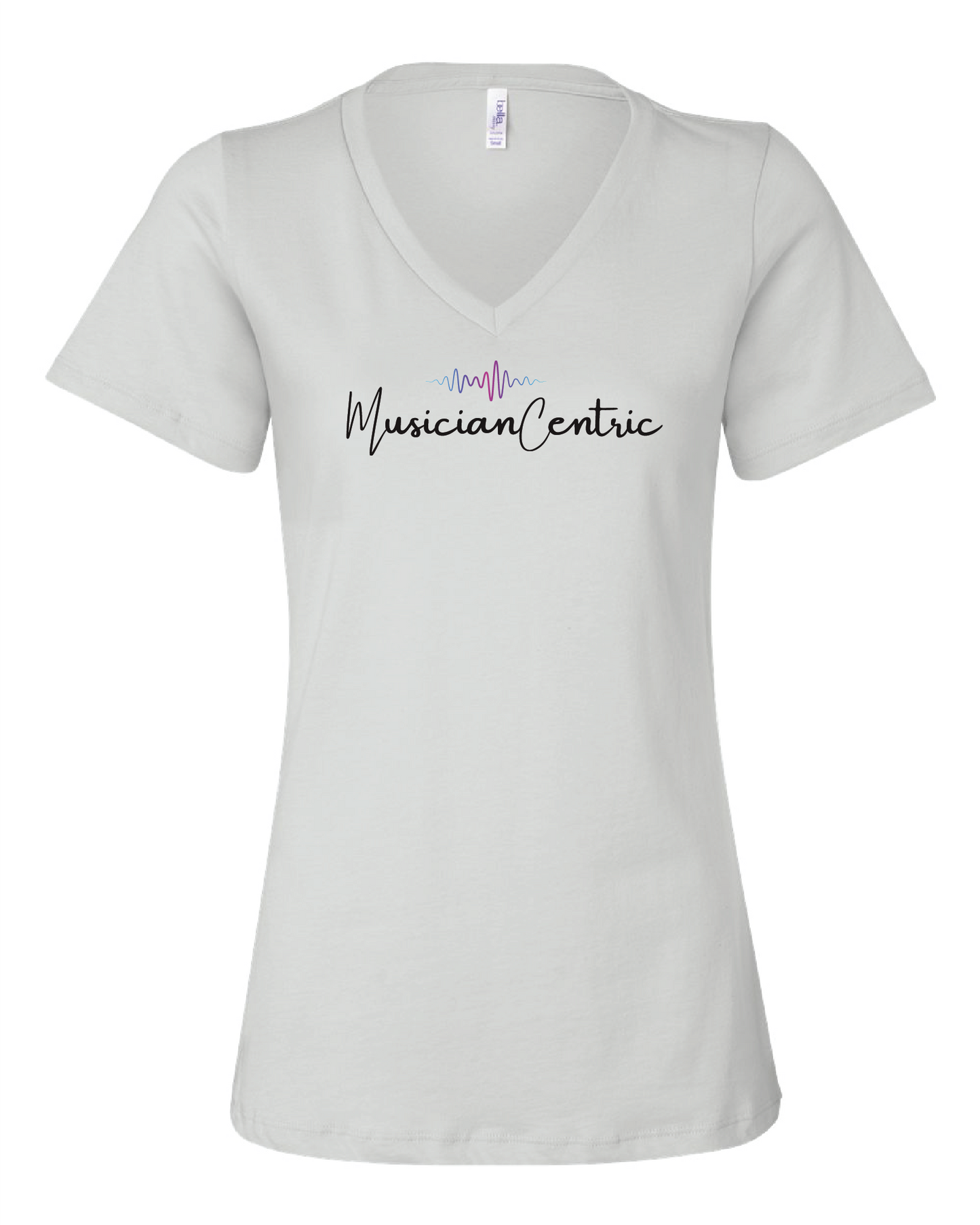 MusicianCentric Ladies Fitted V-Neck Cotton T-Shirt